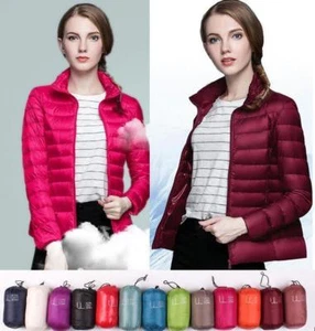 Hot Sale Womens 90% Down Jacket Puffer Coat Ultralight Outdoor Packable Parka SZ - Picture 1 of 25
