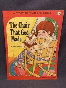 1976 The Chair that God Made Marjie Mehlis Coloring Book Vintage Story Christian - Imagen 1 de 6