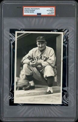 Foto de Honus Wagner tipo 1 auténtica PSA/ADN 4"x6" Pittsburgh Pirates de la década de 1930 Foto 1 de 2