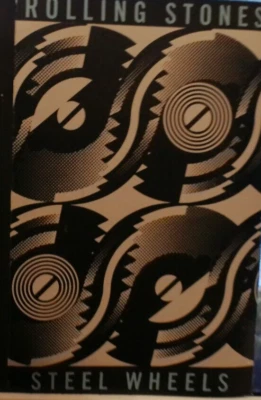 ROLLING STONES--STEEL WHEELS, USED AUDIO CASSETTE, PASSED OUR PLAY TEST - Image 1 of 2
