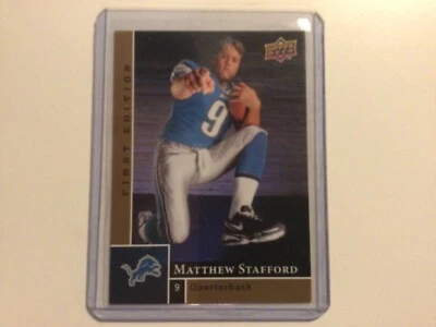 Matthew Stafford 2009 Upper Deck First Edition RC Rookie #180 Detroit Lions Rams - Image 1 of 2