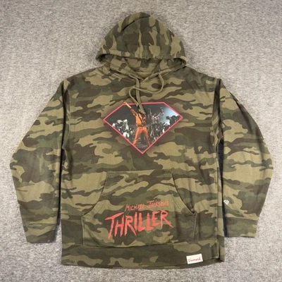 Moletom com capuz Michael Jackson Thriller masculino grande camuflado Diamond Supply Co - Imagem 1 de 4