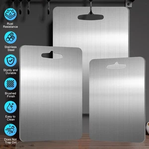 S M L Größe Titan Schneidebrett doppelseitige Schneidebretter für Küche Camping - Bild 1 von 35