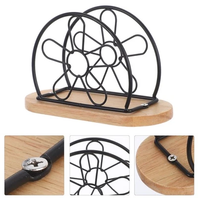  4 Pcs Porta Tovaglioli Del Tovagliolo Di Ferro Portaschetta Carta in Metallo - Immagine 1 di 4