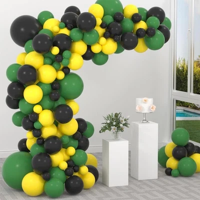 Kit de arco de guirnalda de globo verde oscuro amarillo negro - globo amarillo verde oscuro... Foto 1 de 4