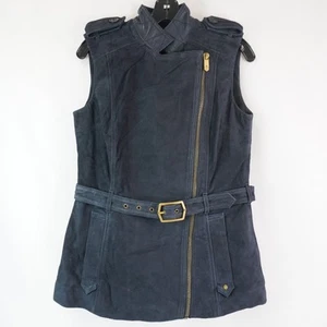Fairfax & Favor Women's The Primrose Gilet Vest Jacket in Navy Suede - Size 10 - Picture 1 of 7