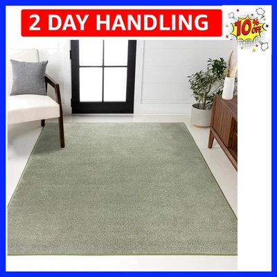 Зеленый ковер для помещений 4x6, прибрежный, богемный, минималистский, классический, легко чистится... - Изображение 1 из 4