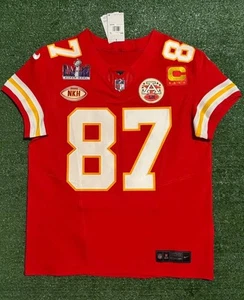 Travis Kelce Kansas City Chiefs Super Bowl 58 Nike FUSE Elite Jersey Sz 44/L - Picture 1 of 16