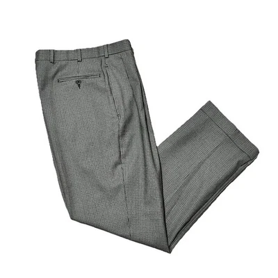 Pantalones de vestir Brooks Brothers 346 para hombre talla 34Wx32L lana y cachemir a cuadros Foto 1 de 2