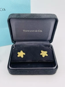 TIFFANY & CO. 18K Gelbgold Elsa Peretti Seestern Ohrstecker mit Box & Etui - Bild 1 von 11