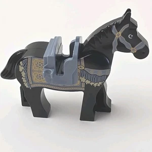 LEGO Prince of Persia 7569 schwarzes Pferd Minifigur bedruckt mit sandgrauem Sattel - Bild 1 von 8