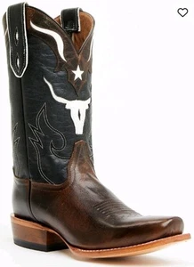 Größe 10,5 Moonshine Spirit Showtime Longhorn-Einlage Westernstiefel für Herren – eckig - Bild 1 von 12