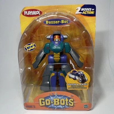 PlaySkool Go-Bots Robot to Buzzer-Bot New Factory Sealed 2003 GOBOTS - Image 1 of 4