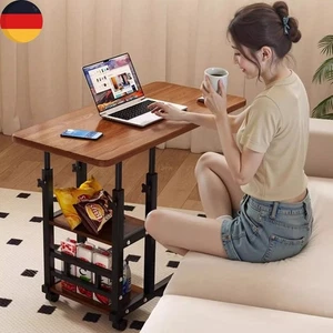 Laptoptisch HöHenverstellbar Computertisch Laptop PC Beistelltisch Mit Rollen - Bild 1 von 5