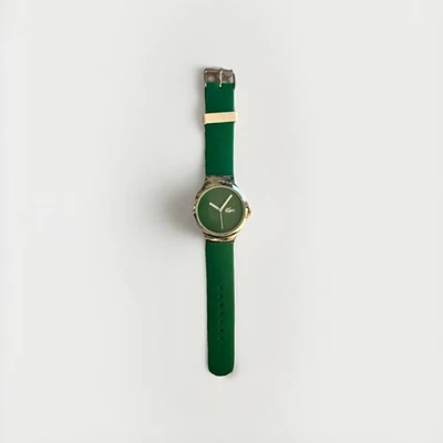 Lacoste Men’s Tennis Watch Green Stylish Watch On Green Rubber Band Lacoste Unis - Image 1 of 4