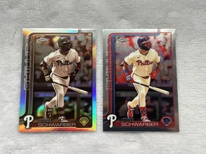 2025 Topps Chrome - Kyle Schwarber #31 refractor sepia (+ tarjeta base adicional) - Imagen 1 de 2