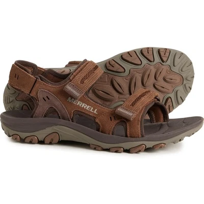 MERRELL J036845Z HUNTINGTON SANDALIA DEPORTIVA HOMBRE CUERO MARRÓN CORREA AJUSTABLE 11 Foto 1 de 4