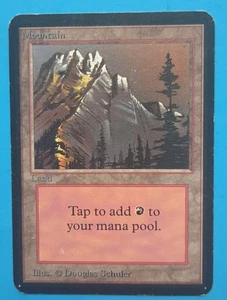 Magic The Gathering Magic The Gathering Alpha Mountain (A) MP 1993 ¡Vieja Escuela De Colección!! - Imagen 1 de 4