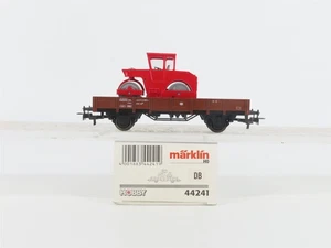 HO Scale Marklin 44241 DB Deutsche Bahn Flat Car w/ Road Roller - Picture 1 of 9