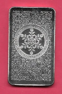 ONE WORLD – ONE WISH (MEM 35)    .999 SILVER ART BAR - Picture 1 of 2