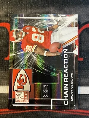 Dwayne Bowe 2008 Donruss Elite Chain Reaction Foil SP #ed /400 Chiefs CR-20 - Image 1 of 2