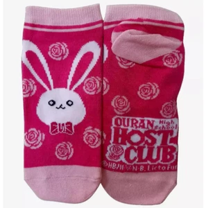 NWT Ouran High School Host Club Logo No-Show Socks Pink 1 Pair - Picture 1 of 3