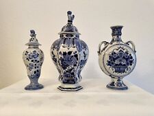 3 Vasen  Royal Delft Handgemalt - Um 1900