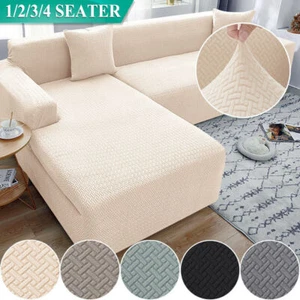 Sofa Cover Couch Covers 1 2 3 4 Seater Slipcover Lounge Protector High Stretch - Picture 1 of 24