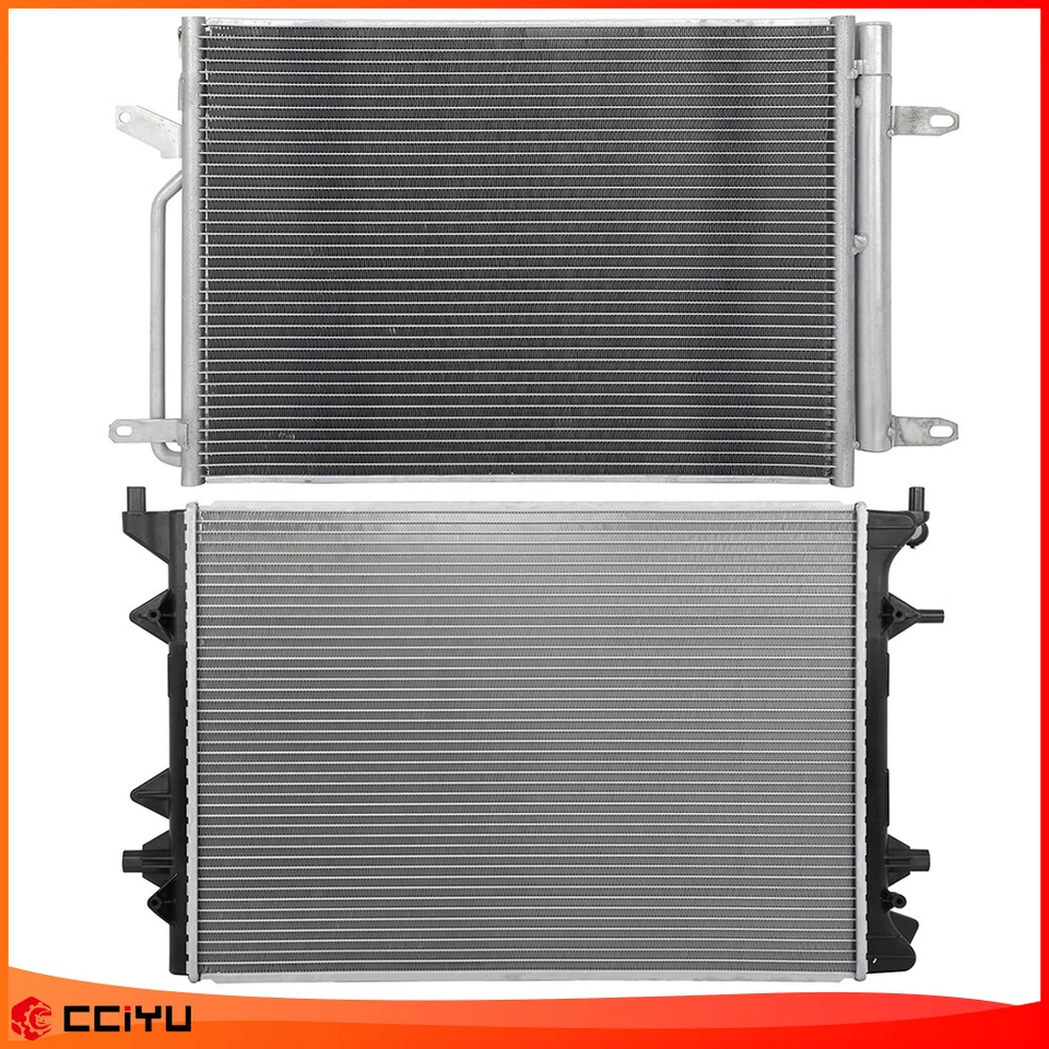 Assembly Aluminum Radiator & AC Condenser For 2016 Volkswagen Jetta 1.4L L4 - Image 1 of 4