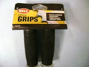 BELL BK BMX BICYCLE STANDARD HANDLEBAR GRIPS RIBBED DESIGN ABSORBS SHOCK 09432 - Picture 1 of 3