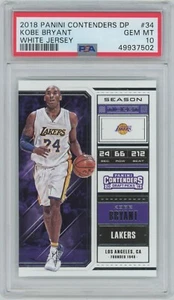 2018 Panini Contenders Draft Picks Kobe Bryant White Jersey #34 PSA GEM MT 10 - Bild 1 von 2