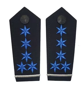 Hombro 5 estrellas azul + cordones plata - Imagen 1 de 1