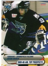 Ryan Vesce 2005-06 AHL Top Prospects Springfield Falcons