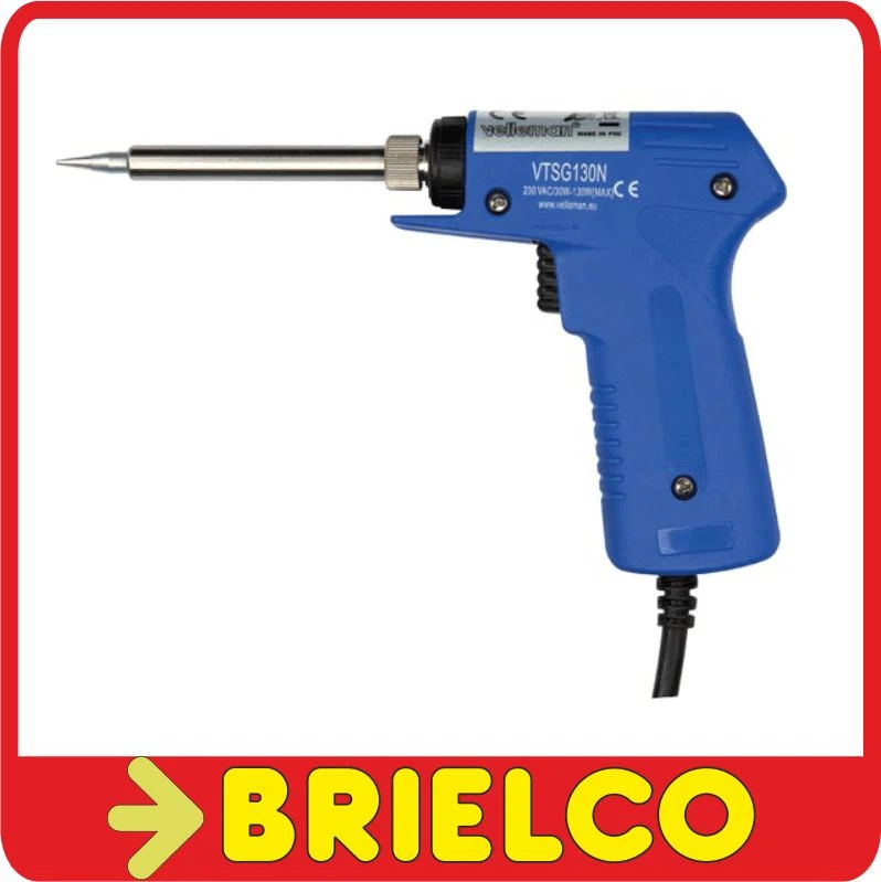 VELLEMAN SOLDADOR RAPIDO ESTAÑO CALENTAMIENTO INSTANTANEO DE 30 A 130W 220V BD86