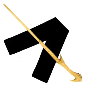 16" Voldemort Hand Carved Almond Wood Magic Wand Wizard Wicca w/ Velvet Bag - Picture 1 of 10