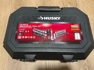 NEW Husky Mechanics Tool Ratchet & Socket Set (75-Piece) 1/4” And 3/8” Drive - Picture 1 of 4