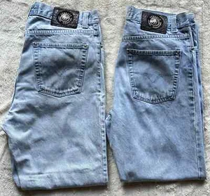 Lot of 2 - VINTAGE Versace Men's Light Wash Jeans - 36" x 28" and 35" x 28" - Picture 1 of 6