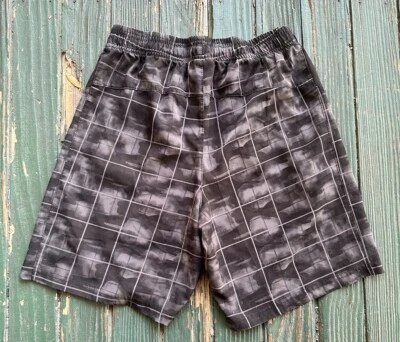 Pantalones Cortos Tapout Para Hombre Talla Pequeña Negros A Cuadros Cintura Elástica Pantalones Cortos de Entrenamiento Foto 1 de 4