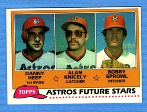 1981 Topps #82 Danny Heep/Alan Knicely/Bobby Sprowl NM+ Astros Future Stars