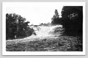 RPPC St Regis Falls New York c1930 cartolina fotografica d'epoca - Foto 1 di 2