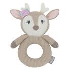 Living Textiles Whimsical Knitted Ring Rattle (Ava the Fawn) Living Textiles