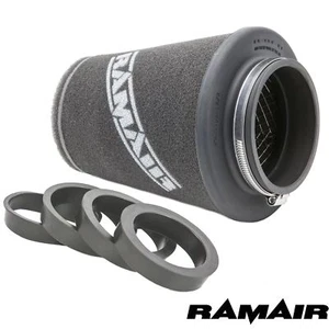 Ramair Performance Induction Universal  Air Filter - 90MM ID Reducing Rings Inc - Picture 1 of 5