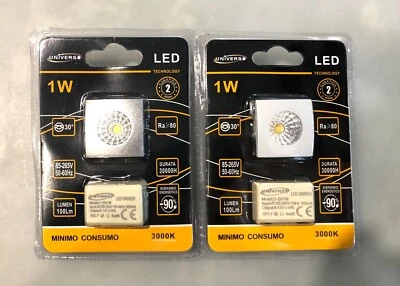 Faretto led incasso 1 watt mini spot punto luce quadrato 220v  luce calda - Immagine 1 di 4