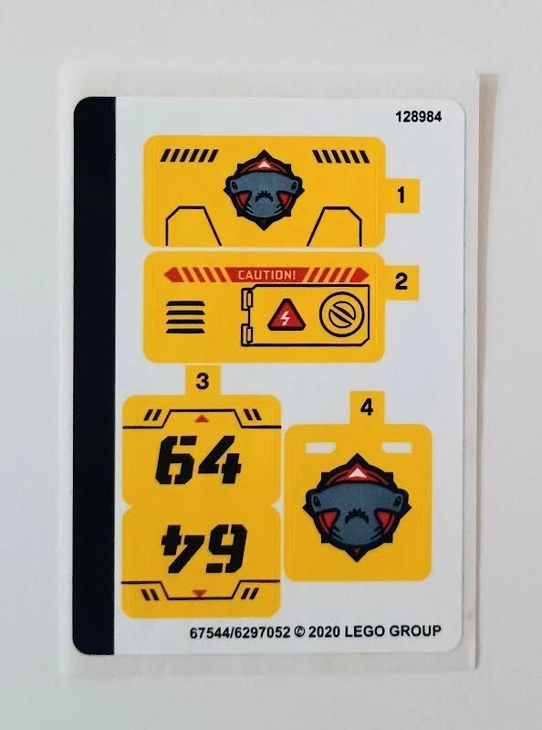 LEGO 60264 Ocean Exploration Submarine Original Sticker Sheet - Authentic Decals - Image 1 of 1