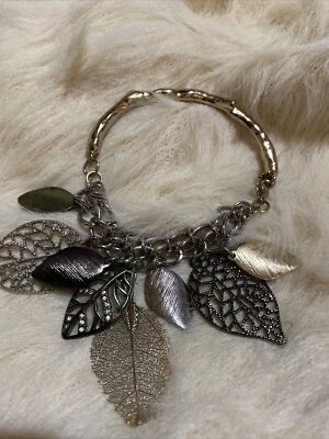 多色色调金属小饰品手链叶植物新奇声明珠宝首饰 — 第 1/4 张图片