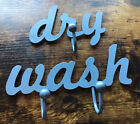 New Set Of 2 Laundry Wash Dry Room Decor Wall Hooks Rack Hangars Blue Metal