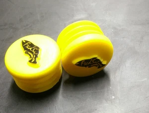 RETRO FRED SALMON RACING BAR END PLUGS BRING BACK THE 80'S/90'S RETRO MTB !! - Picture 1 of 3