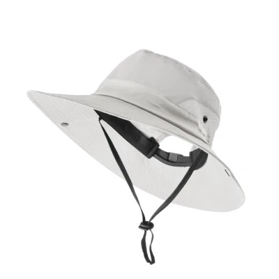 Mujeres Sombrero Cubo Ala Ancha Cola de Caballo Boonie Gorra Sol Verano Exterior Protección UV Foto 1 de 4
