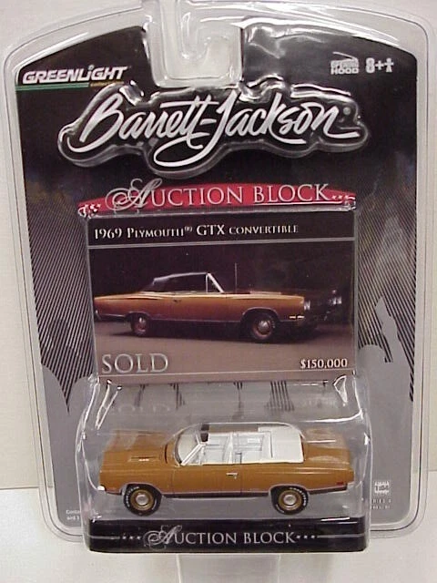 Greenlight Serie #4 Barrett Jackson Bloque de subasta 1969 Plymouth GTX Conv. Foto 1 de 1