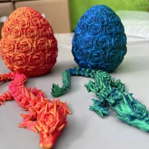 Baby Crystal Dragon & Dragon Egg Combo (Cinderwing Official 3D Printed) TK - Picture 1 of 22